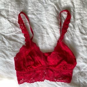 Hanky Panky red lace bralette